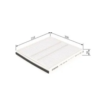 Kabinový filtr Kabinový filtr Subaru FORESTER (SG_) Bosch - 2.0AWD, 2.0XAWD, 2.0STAWD, 2.5RXNatoAWD, 2.