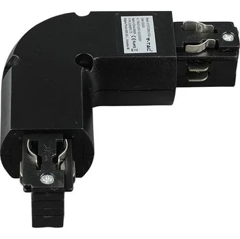 V-TAC Kolejnicová spojka L černá na 4-Fázový system-SKU3528