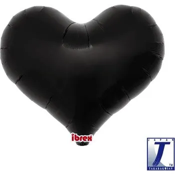 Party dekorace Balónek srdce černé metalické 63 cm t231515