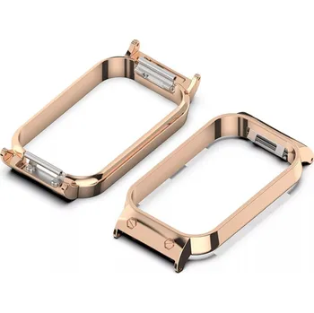 Příslušenství k chytrým hodinkám Kovový rámeček pro Xiaomi Redmi Band 2 - Růžovo zlatý