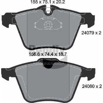 Brzdová destička Sada brzdových destiček, kotoučová brzda BENDIX Braking BPD2090
