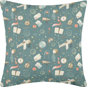 Povlečení DARRÉ Bavlněný povlak na polštář Malý princ - zelený Velikost: 70 x 90