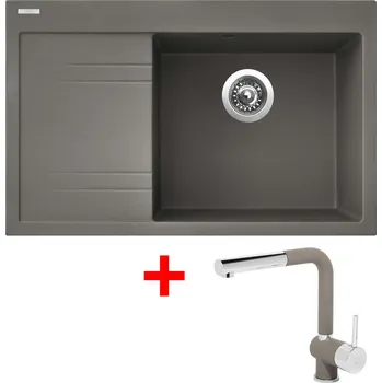 Kuchyňský dřez Akční Sinks RIM 780 P Truffle + MIX 3 P GR
