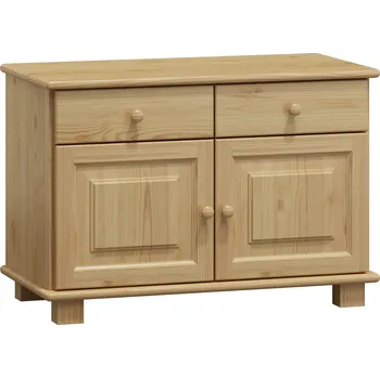 Komoda Slevadoma Komoda masiv borovice se skříňkou a zásuvkami 2-2 ILONA Barva: Bezbarvý lak