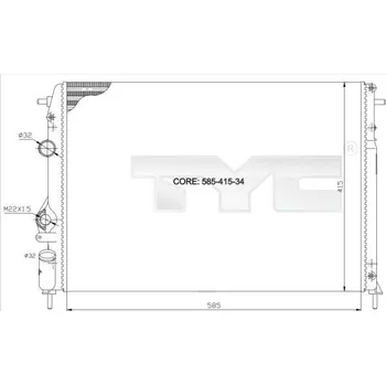 Chladič motoru Chladič, chlazení motoru TYC 728-0011