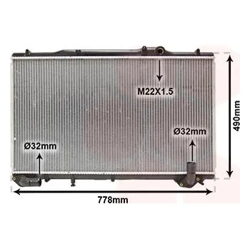 Motor automobilu Chladič, chlazení motoru VAN WEZEL 43002240