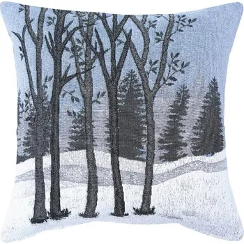Polštář SCANquilt povlak MOTIV stromy bílošedá 45 x 45 cm