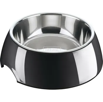 Miska pro psa Miska pro psy Hunter Nerezová ocel Melamin Černá (22 x 22 x 11,5 cm)