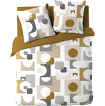 Douceur d'intérieur Sada povlečení s geometrickým vzorem, GEOMELO, 240 x 220 cm