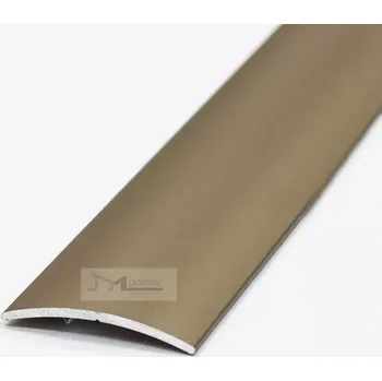 Podlahová lišta Přechodová lišta oblá 40 mm 2,7 m, elox champagne, narážecí, hliník