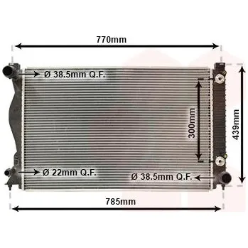 Motor automobilu Chladič, chlazení motoru VAN WEZEL 03002231