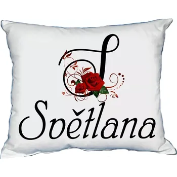 Dekorativní polštářek Polštář se jménem SVĚTLANA (polštářek dámské jméno )