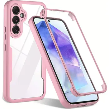 Pouzdro na mobilní telefon Pouzdro Samsung Galaxy A24 Techsuit - ColorVerse 360 Series + ochrana obrazovky, růžové
