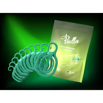 Puella Multifunkční párovače ponožek, zelené, 10 ks Variant: 1 balení (10 ks)