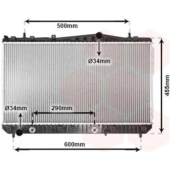 Motor automobilu Chladič, chlazení motoru VAN WEZEL 81002053