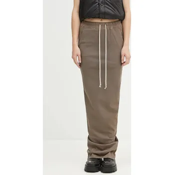 Dámská sukně Sukně Rick Owens Pull On Pillar Skirt šedá barva, maxi, pouzdrová, DS02D2332.RIG, XS, 90X