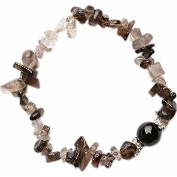 Náramek Záhněda náramek sekaný s korálkem onyxu obvod cca 17 až 22 cm