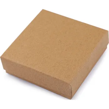 Dárková krabička Krabička na šperky 9x9 cm - hnědá přírodní