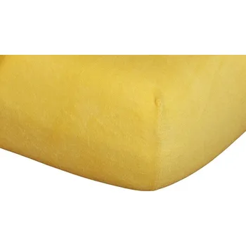 Dekorativní polštářek Dadka Froté prostěradlo tmavě žlutá B Rozměr: 90x200x20 cm
