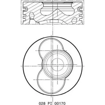 Píst motoru Píst MAHLE 028 PI 00170 000