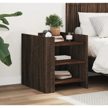 Noční stolek vidaXL Noční stolek 45 x 50 x 50 cm kompozitní dřevo [848290] Barva: hnědý dub