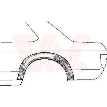 Blatník karosérie Boční stěna VAN WEZEL 3721.45