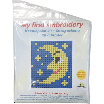 Textilie Moje první vyšívání - 11x13cm - Měsíček