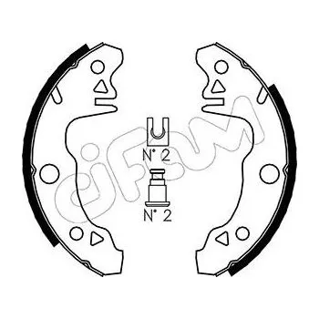 Brzdová čelist Sada brzdových čelistí CIFAM 153-341