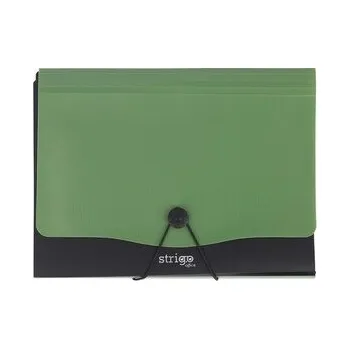 Teczka Vfile A4 z 13 przekładkami c.zielona STRIGO