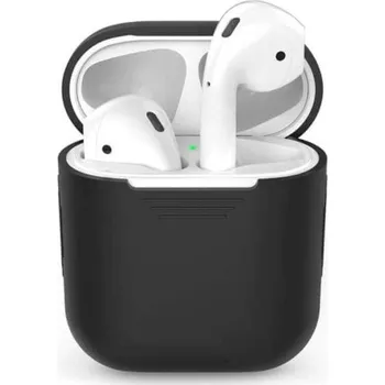 Příslušenství pro sluchátka Silikonové ochranné pouzdro pro Apple AirPods 4.generace (2024) - černé (3.generace)