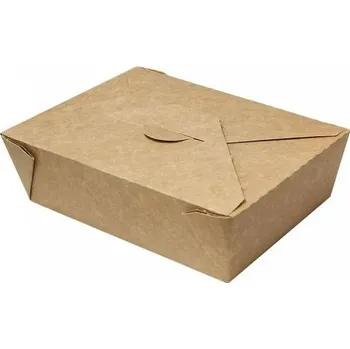 Jednorázové nádobí Papírový kraft box 1800ml - 21x16x6,5cm (50ks)