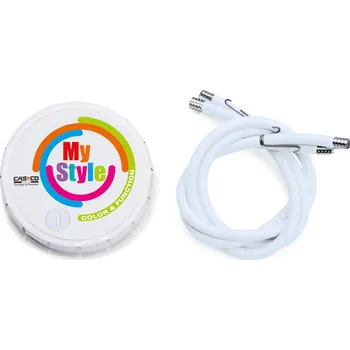 Jezdecká přilba CASCO Proužky MyStyle na helmy CASCO, 2 ks, bílé L-XL