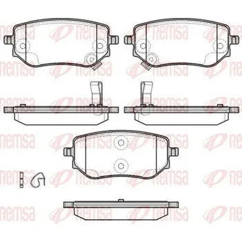 Brzdová destička Sada brzdových destiček, kotoučová brzda REMSA 1802.02
