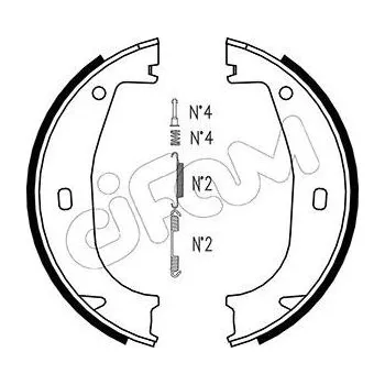 Lanko parkovací brzdy Sada brzdových čelistí, parkovací brzda CIFAM 153-016K