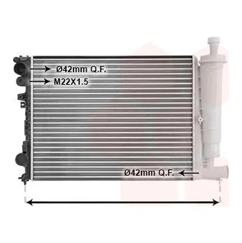 Motor automobilu Chladič, chlazení motoru VAN WEZEL 09002077