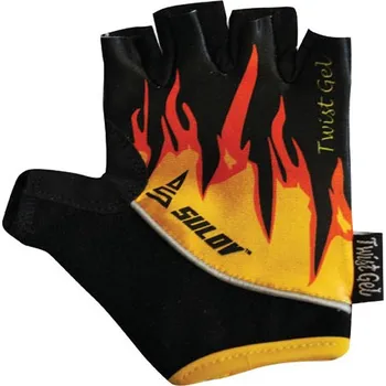 Cyklistické rukavice Cyklorukavice SULOV® TWIST GEL, vel. S, fire