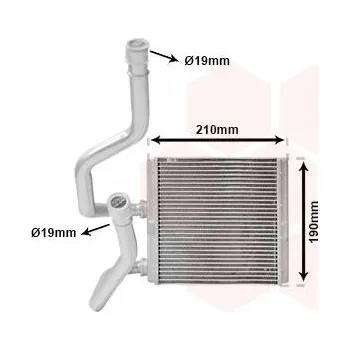 Vymenik tepla, Vnitrni vytapeni VAN WEZEL 13016700