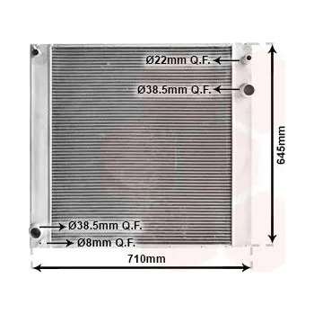 Motor automobilu Chladič, chlazení motoru VAN WEZEL 02002229