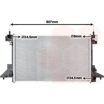 Motor automobilu Chladič, chlazení motoru VAN WEZEL 37002601