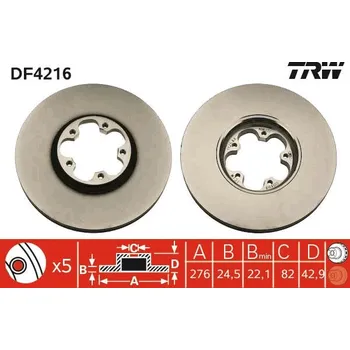 Brzdový kotouč TRW DF4216