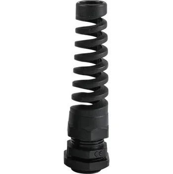 Vývodka kabelová s ochranou vodiče, plastová, černá, PG závit PG7