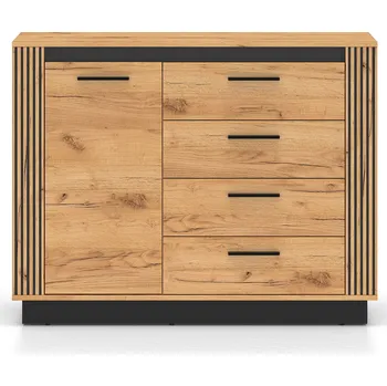 Komoda Komoda dub craft zlatý/černá URSO 07