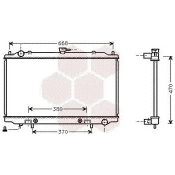 Motor automobilu Chladič, chlazení motoru VAN WEZEL 13002189