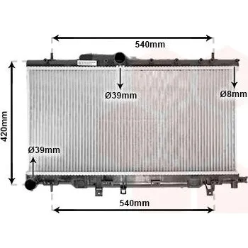Motor automobilu Chladič, chlazení motoru VAN WEZEL 51002057