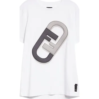 Pánské tričko FENDI 3D Logo White tričko XL Černá