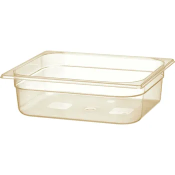 Nádobí GN 1/2 kontejner, odolný vůči vysokým teplotám, HENDI, GN 1/2, 6,1L, Průhledná, 325x265x(H)100mm