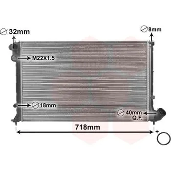 Motor automobilu Chladič, chlazení motoru VAN WEZEL 09002107