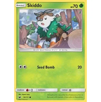Volný čas Pokémon CIN 010/111 Skiddo - Crimson Invasion Stav: Excellent, Verze: NORMAL