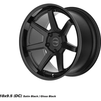 Disk STROM DS-15 disk 18x9.5 5x114.3 73.1 ET10, Gloss Black / Satin Black Face