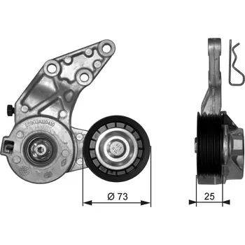 Napínák, žebrovaný klínový řemen GATES T39067